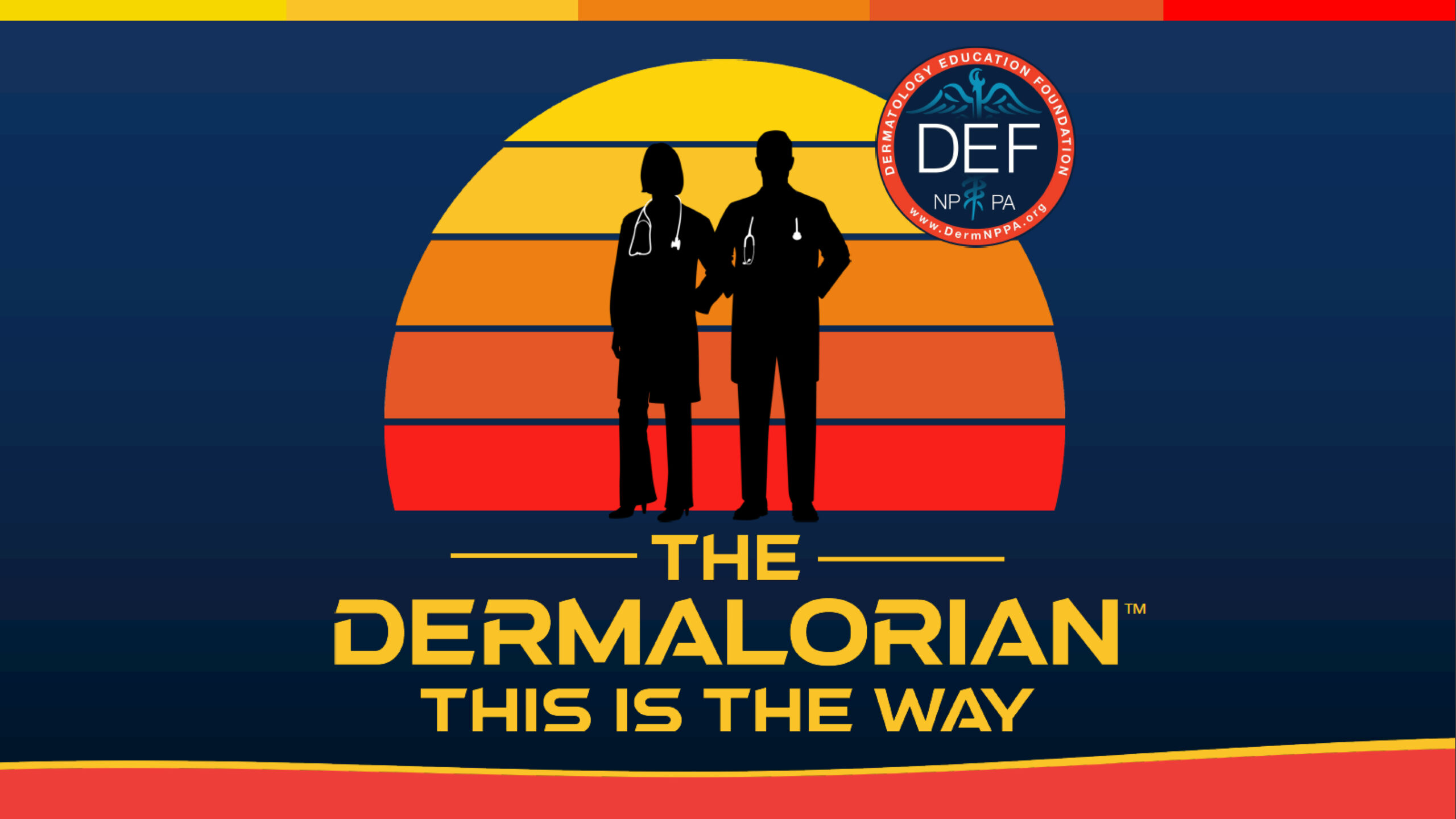 Dermalorian logo depicting 2 HCPs in sillhouette