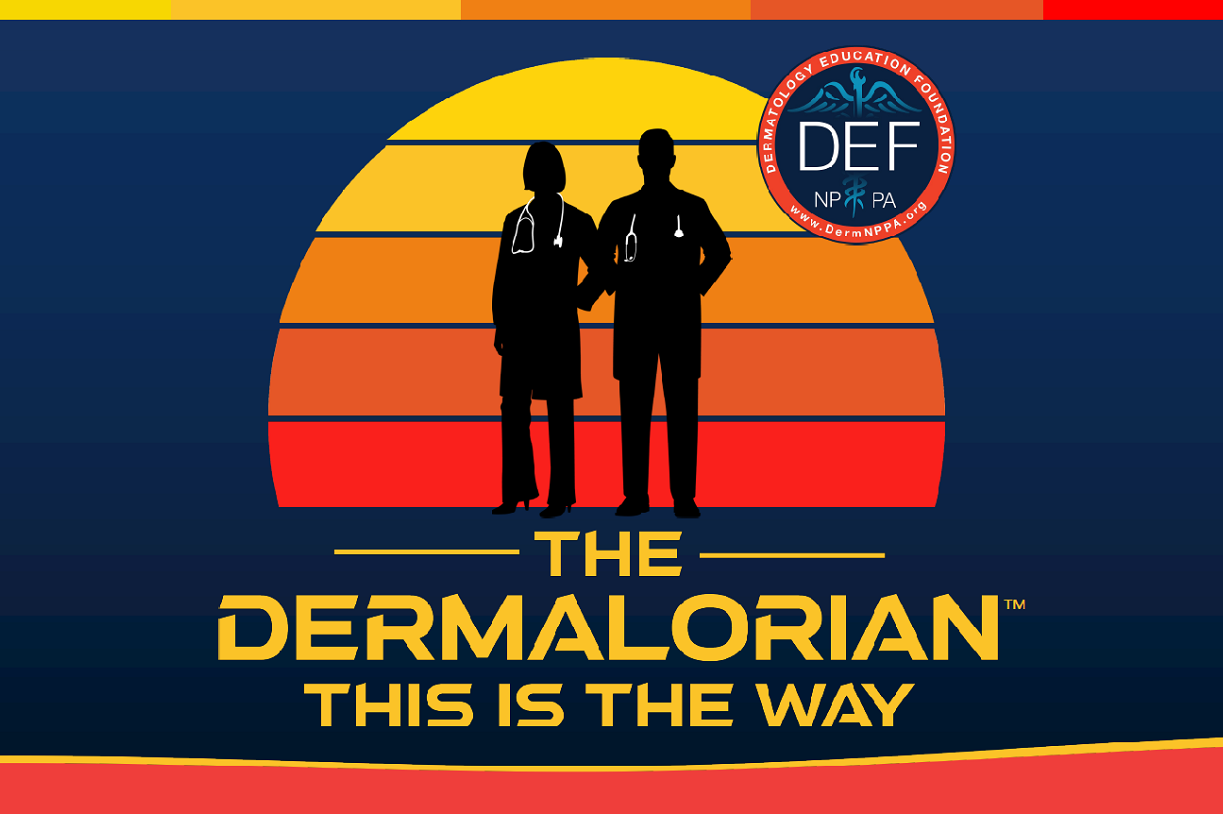 Dermalorian logo depicting 2 HCPs in sillhouette